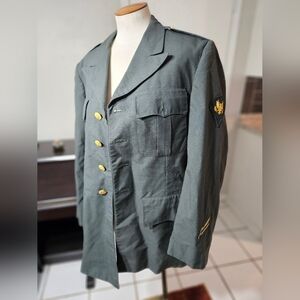 U.S. Army Gray Blazer with Gold Buttons